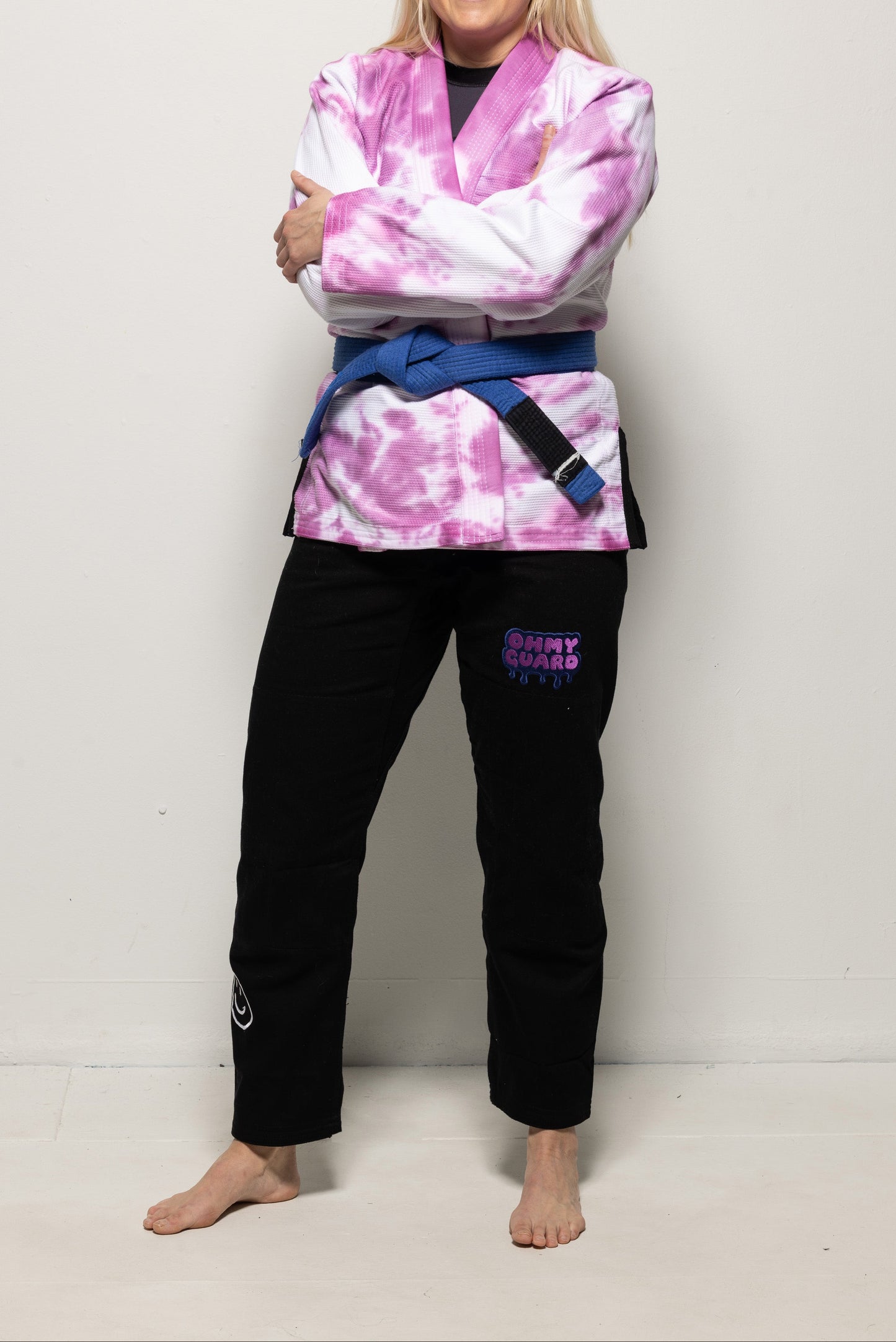 Female Fit Kimono – Black/tie dye