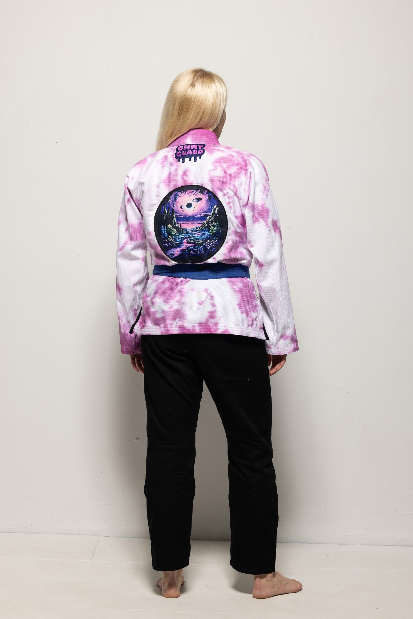 Female Fit Kimono – Black/tie dye