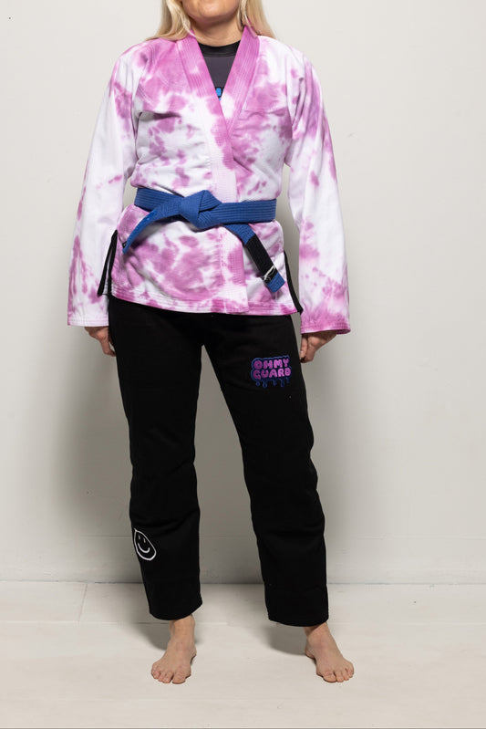 Female Fit Kimono – Black/tie dye