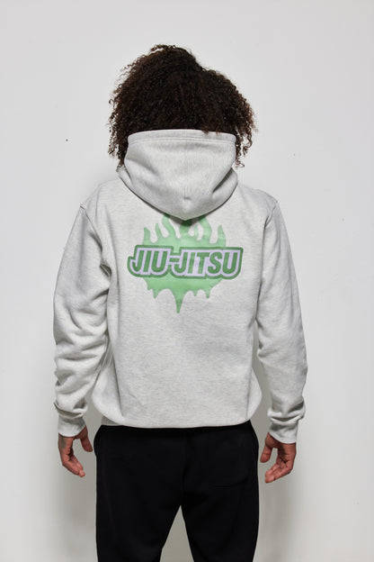 Hoodie Grey – Jiu Jitsu flames